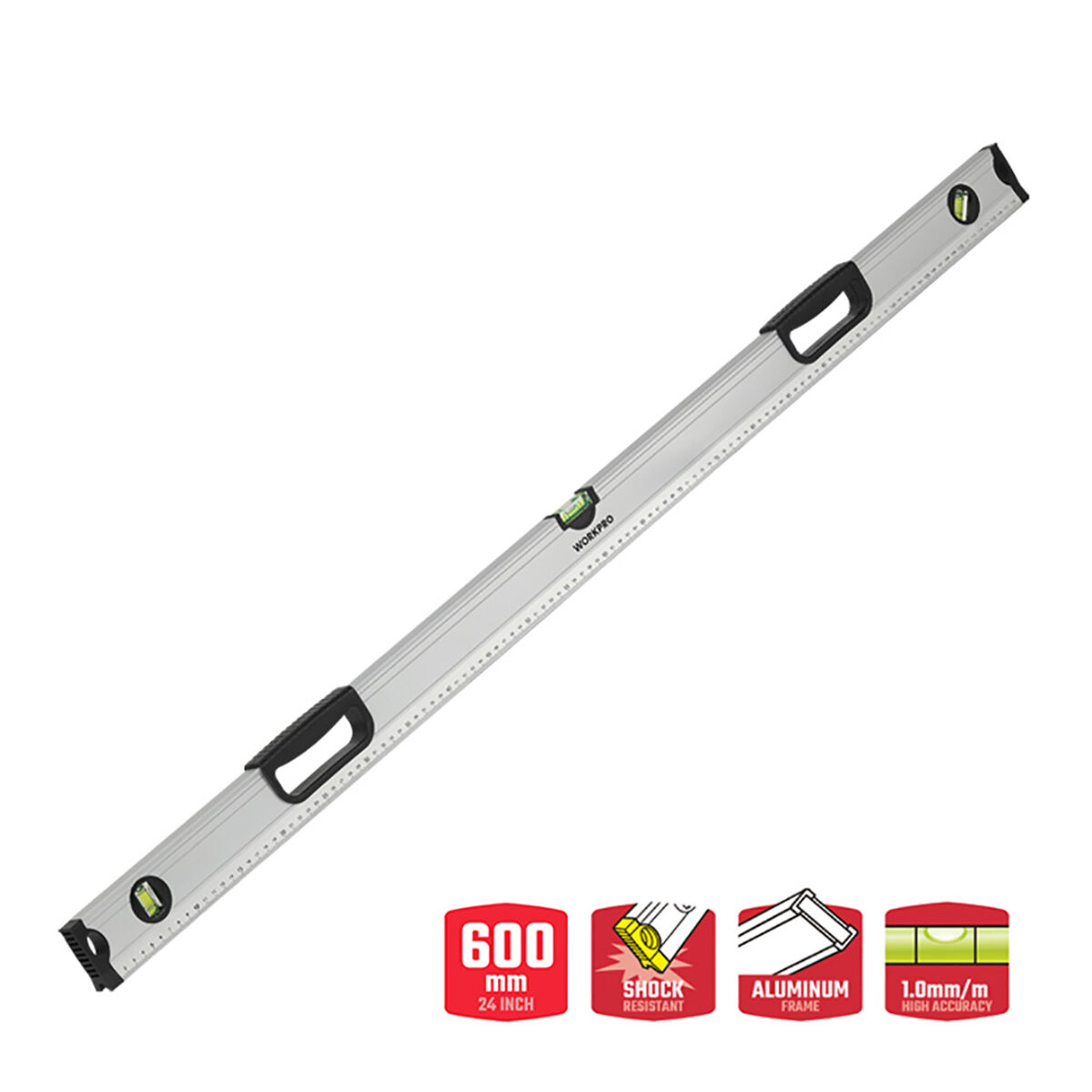 Hladina bublin Workpro Hliník 60 cm